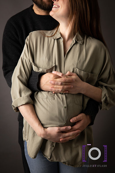 maternite-photographe-lanaudiere Grossesse Photographie maternité studio Couple