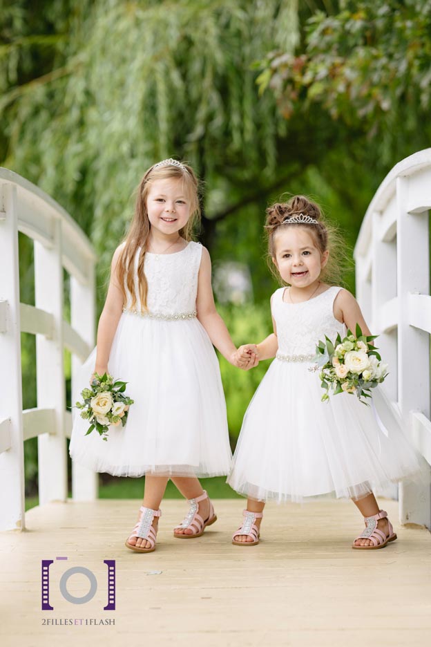 Photographie mariage photo extérieure bouquetières Lanaudière