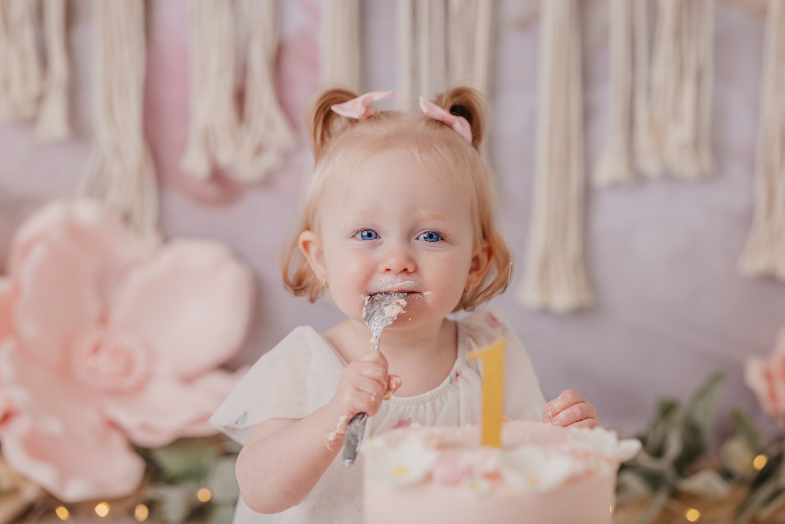 smash the cake enfant fête ses 1 an, en studio dans Lanaudière. Photographe professionnelle