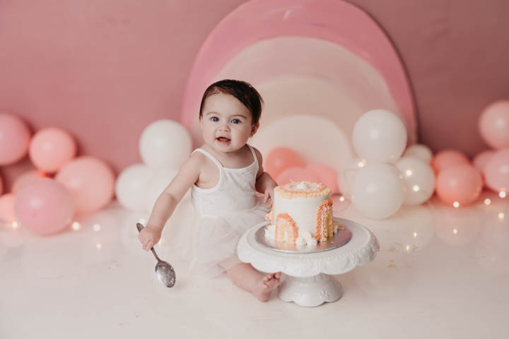 smash the cake un an, 1 an enfant, gâteau en studio. Studio Lanaudière, photographe